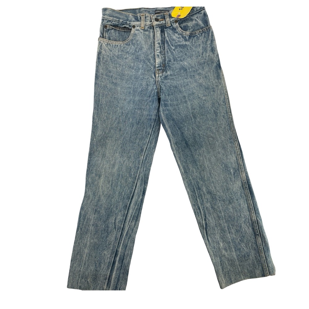Guess Women's Jeans Straight Acid Wash Vintage 90s Blue Cotton Size 28 x 27